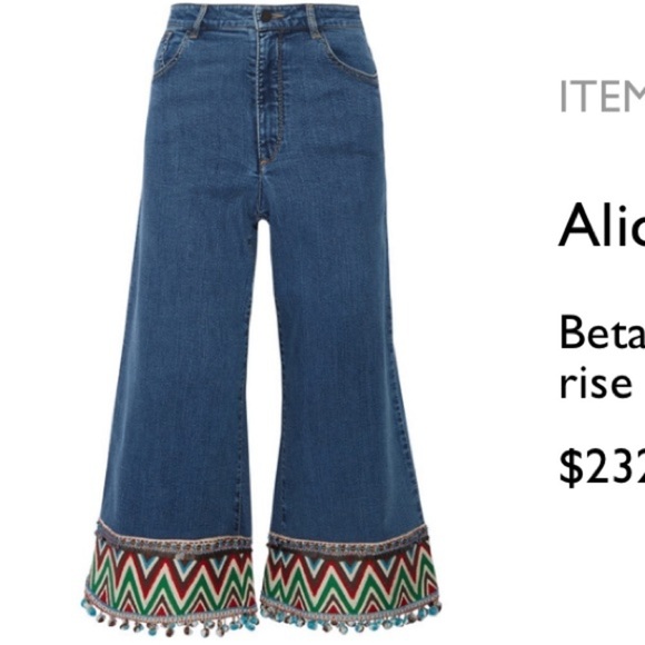 Alice and Olivia embroidered cropped jeans - Picture 6 of 6
